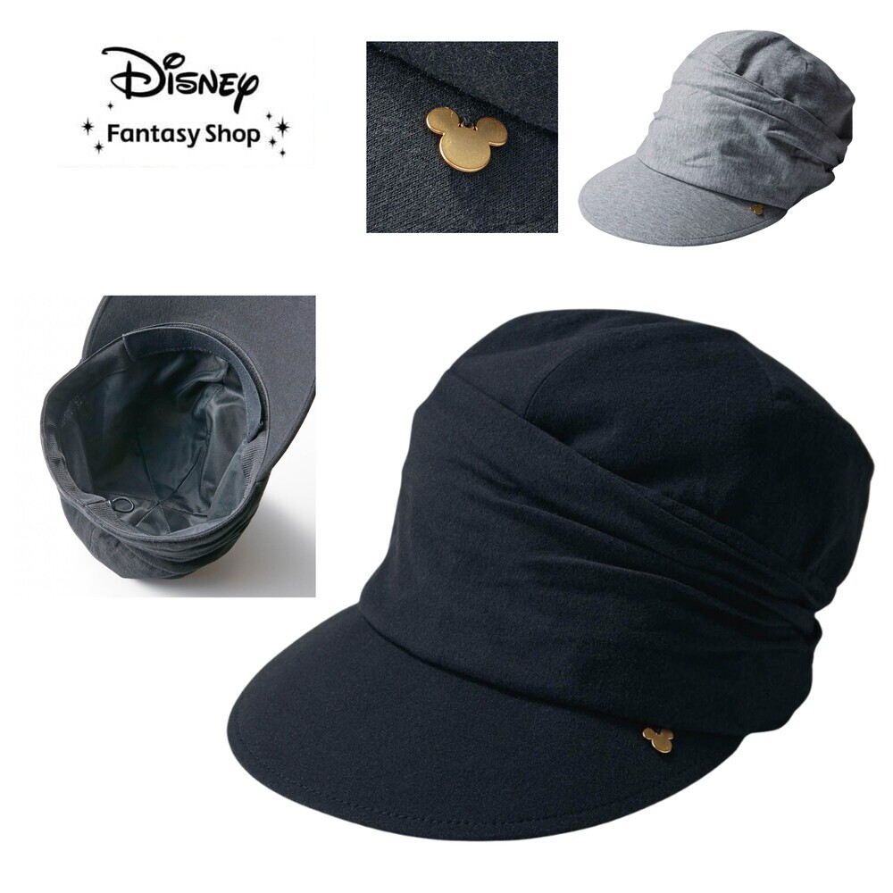 【ディズニー/Disney】風で飛びにくいキャスケット「ミッキーモチーフ」