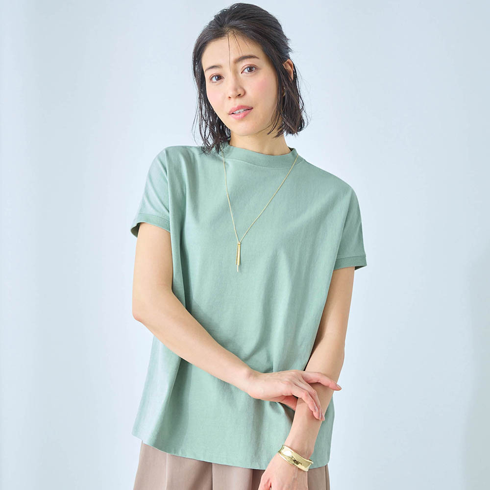 【イットマイセルフ/It myself】ネックラインにこだわったしっかり綿Tシャツ