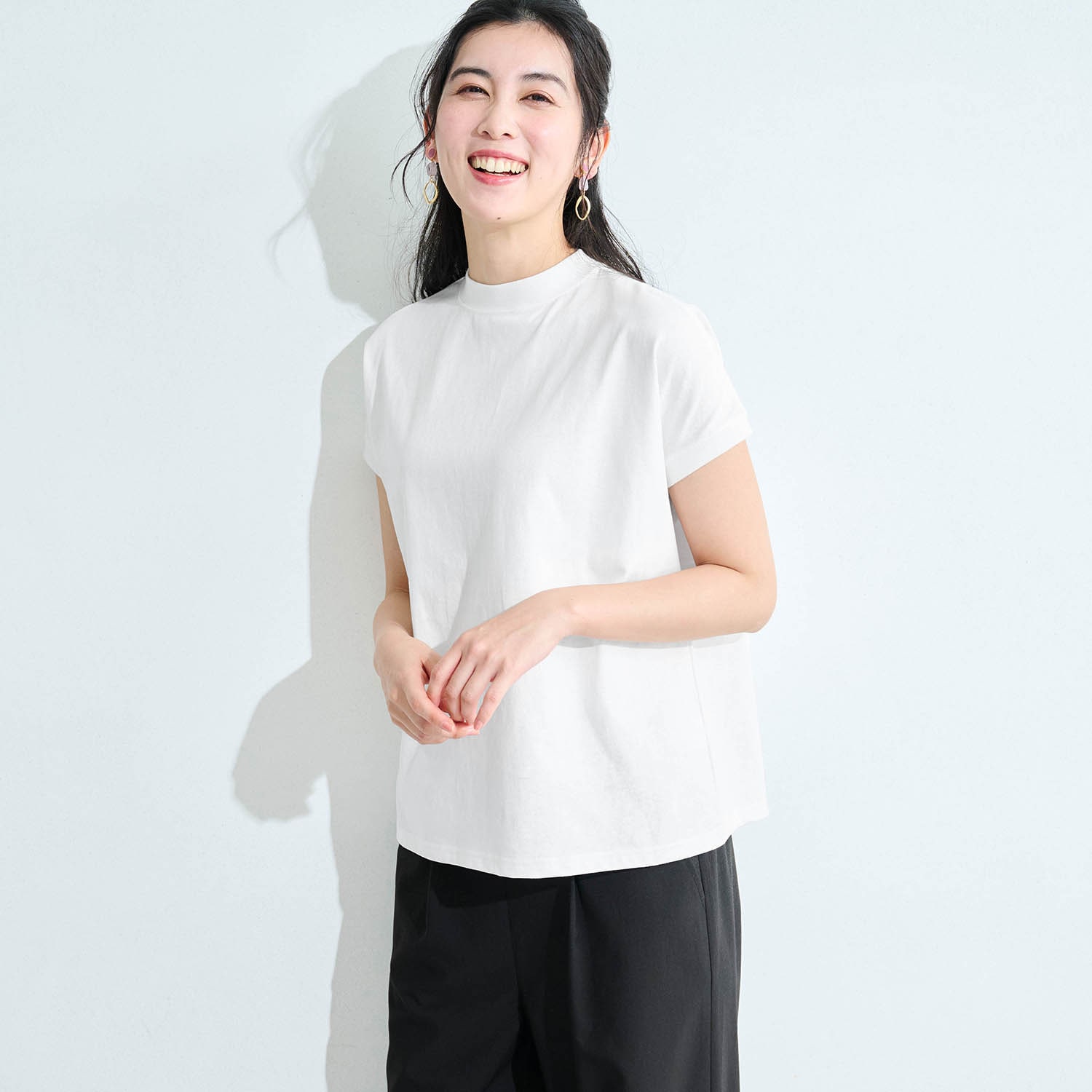 大人女性にうれしいしっかり綿素材Tシャツ（Tシャツ）｜(イット