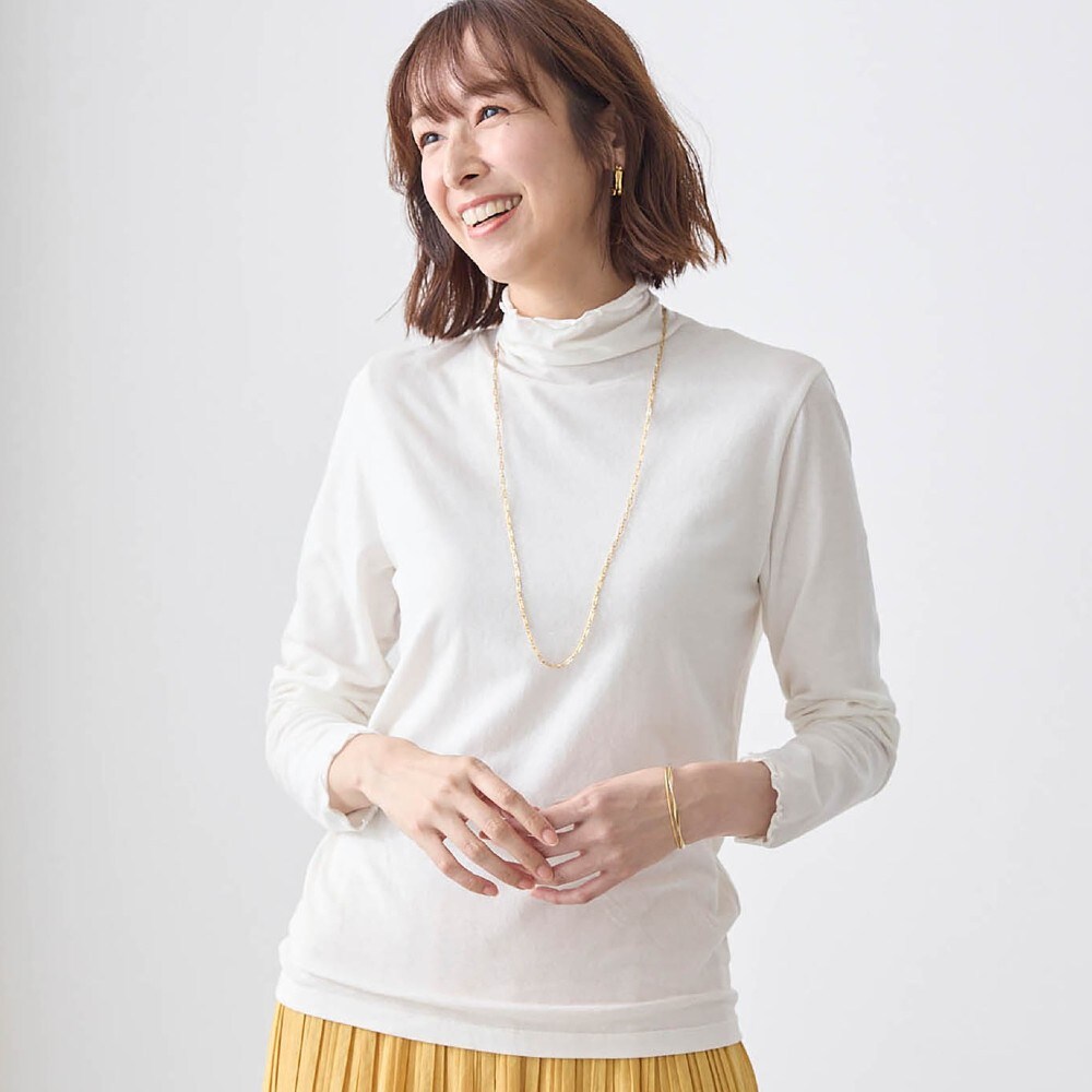 【スタイルノート/StyleNote】【新色追加】 重ね着に最適なシアータートルカットソー