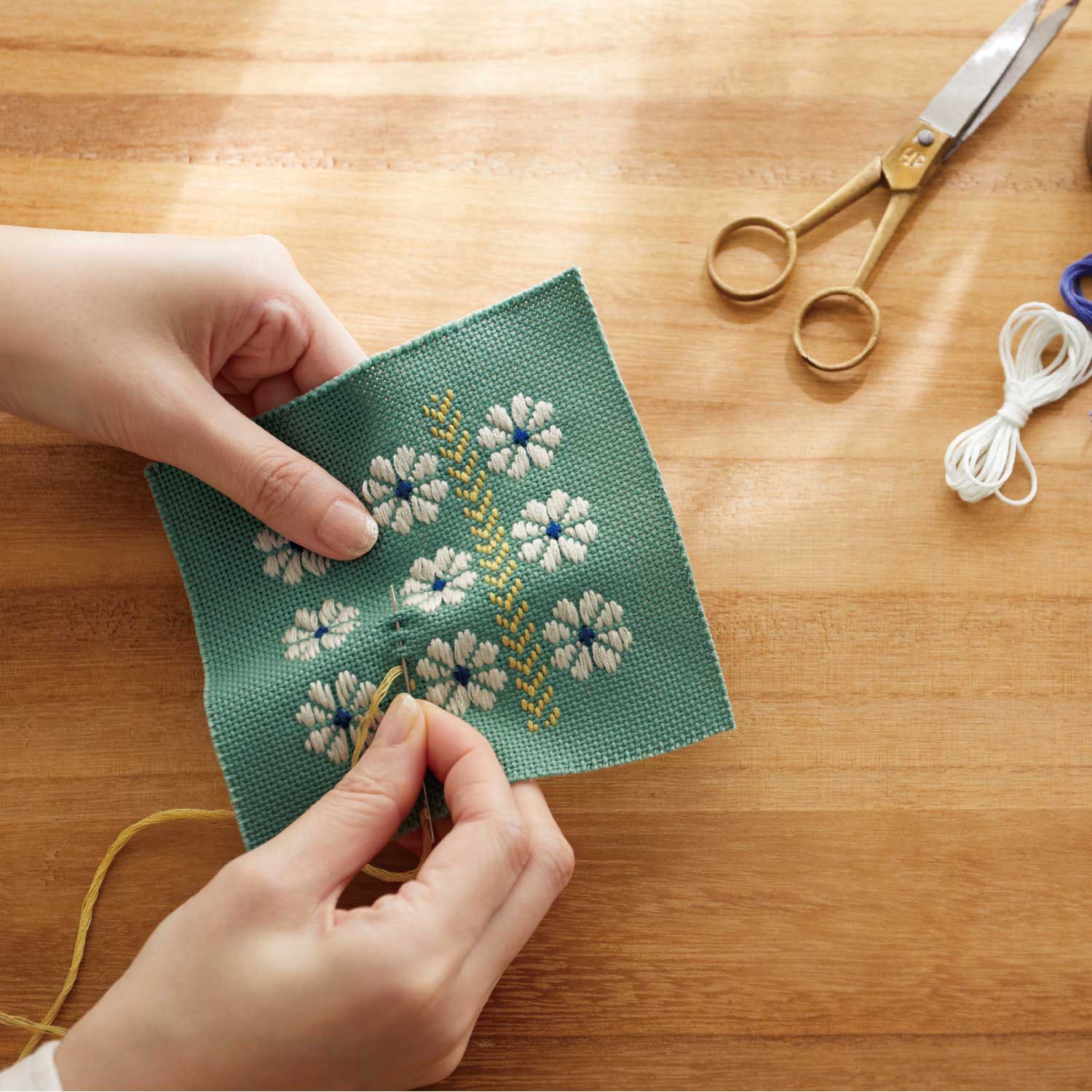 手作りキット こぎん刺しのアレンジコースター手作りキット くららぼ 通販のベルメゾンネット 手作りキット こぎん刺しのアレンジコースター手作りキット くららぼ 通販のベルメゾンネット