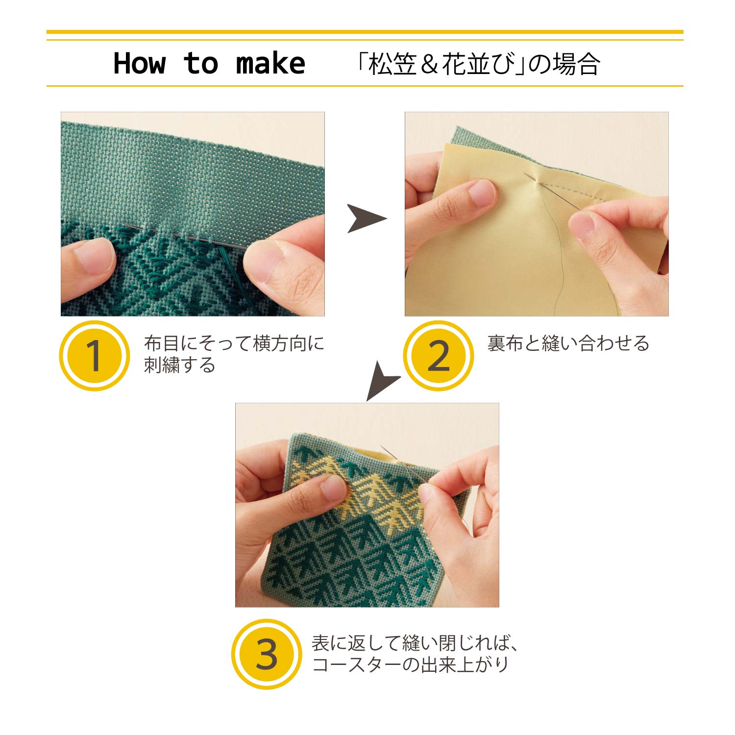 手作りキット こぎん刺しのアレンジコースター手作りキット くららぼ 通販のベルメゾンネット 手作りキット こぎん刺しのアレンジコースター手作りキット くららぼ 通販のベルメゾンネット