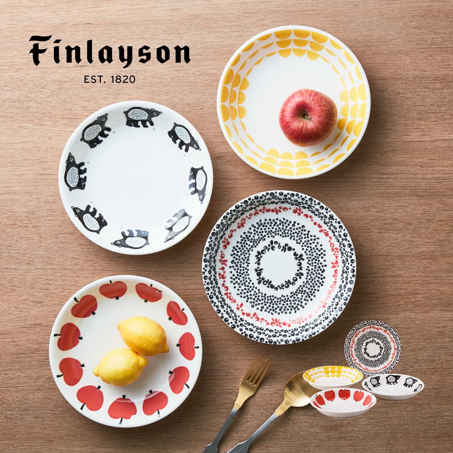 【フィンレイソン/Finlayson】「ハウスカ/hauska」パスタプレート 4枚セット 【電子レンジ・食洗機OK】