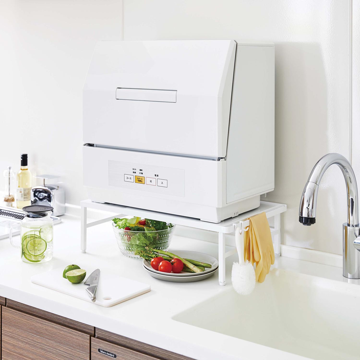 【タワー/tower】幅が伸縮する食洗機ラック 【タワー/tower】幅が伸縮する食洗機ラック