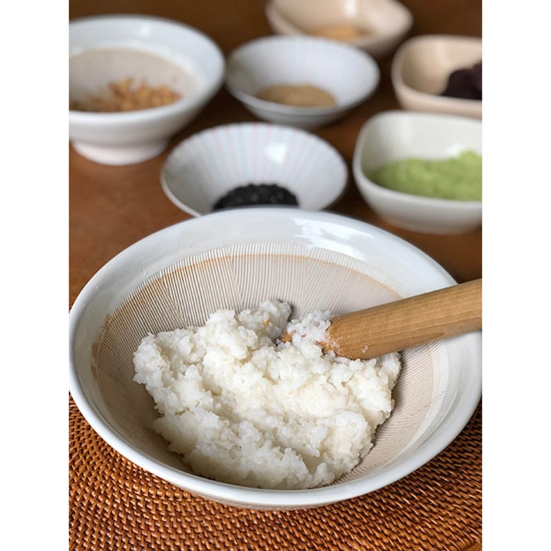 もち米をすりつぶしておはぎ作りにも