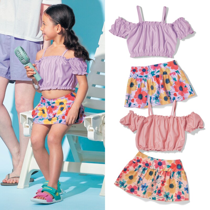 フラワー柄セパレート水着 女の子 夏 通販のベルメゾンネット