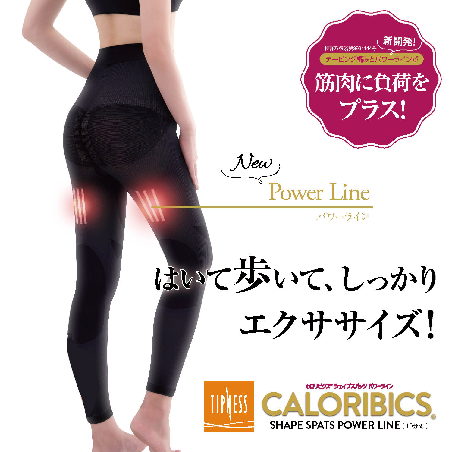 【ベルメゾン】ティップネス カロリビクス シェイプスパッツ パワーライン 【ベルメゾン】ティップネス カロリビクス シェイプスパッツ パワーライン