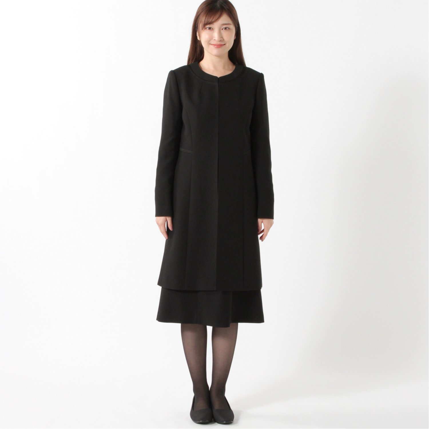 ブラックフォーマル ロングジャケット 前開きファスナーワンピース 東京ソワール Tokyo Soir 通販のベルメゾンネット ブラックフォーマル ロングジャケット 前開きファスナーワンピース 東京ソワール Tokyo Soir 通販のベルメゾンネット