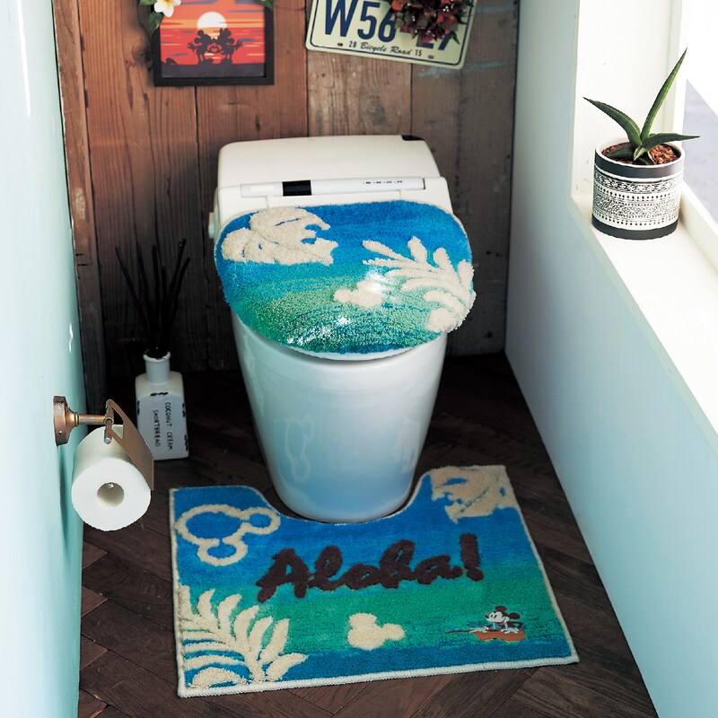 おうちディズニー 夏デザインのトイレマット フタカバー 単品 セット ミッキーマウス ディズニー Disney 通販のベルメゾンネット