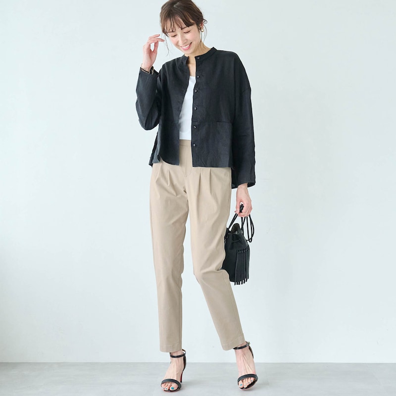 モデル身長169cm／M・股下68cm　※写真は撮影用のため、股下+6cmになります。