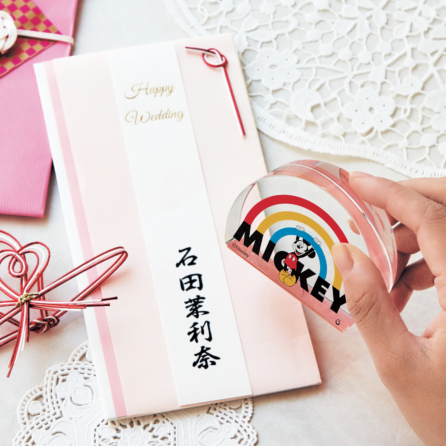 【ディズニー/Disney】【通園通学用のお名前スタンプにも】 慶弔に大活躍 アクリルネームスタンプ(選べるキャラクター)