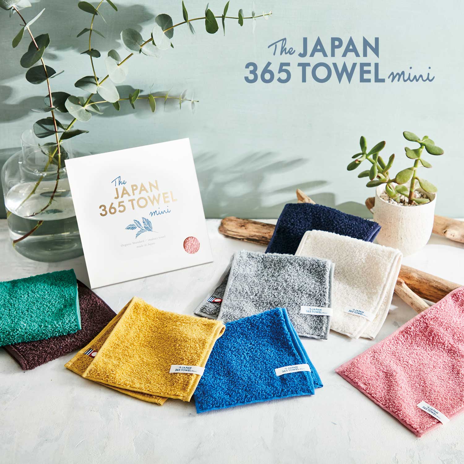 オーガニックハーフタオルハンカチ(the japan 365 towel mini)｜通販の