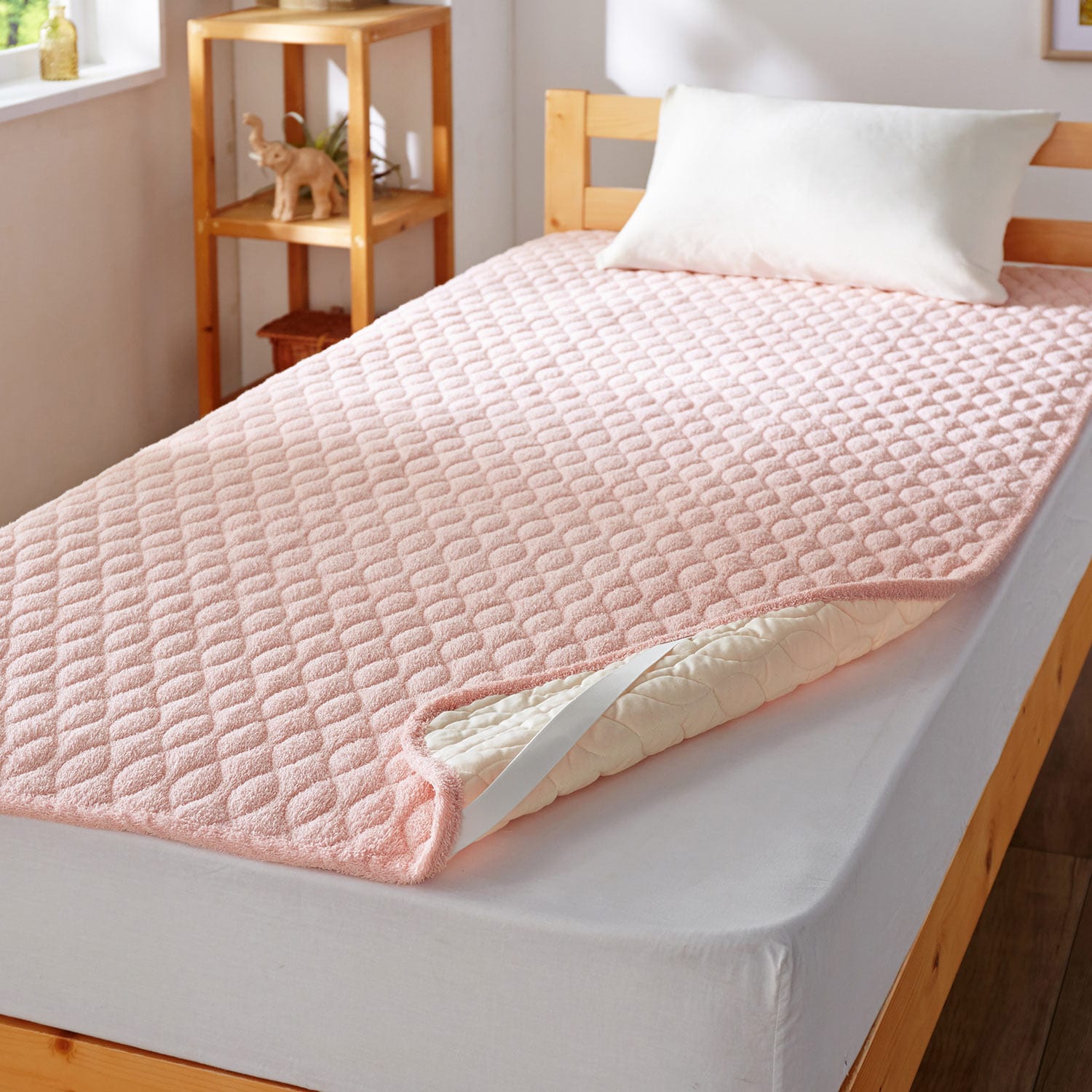 【ベルメゾン】綿ロングパイルと綿ガーゼのリバーシブル敷きパッド 【ベルメゾン】綿ロングパイルと綿ガーゼのリバーシブル敷きパッド