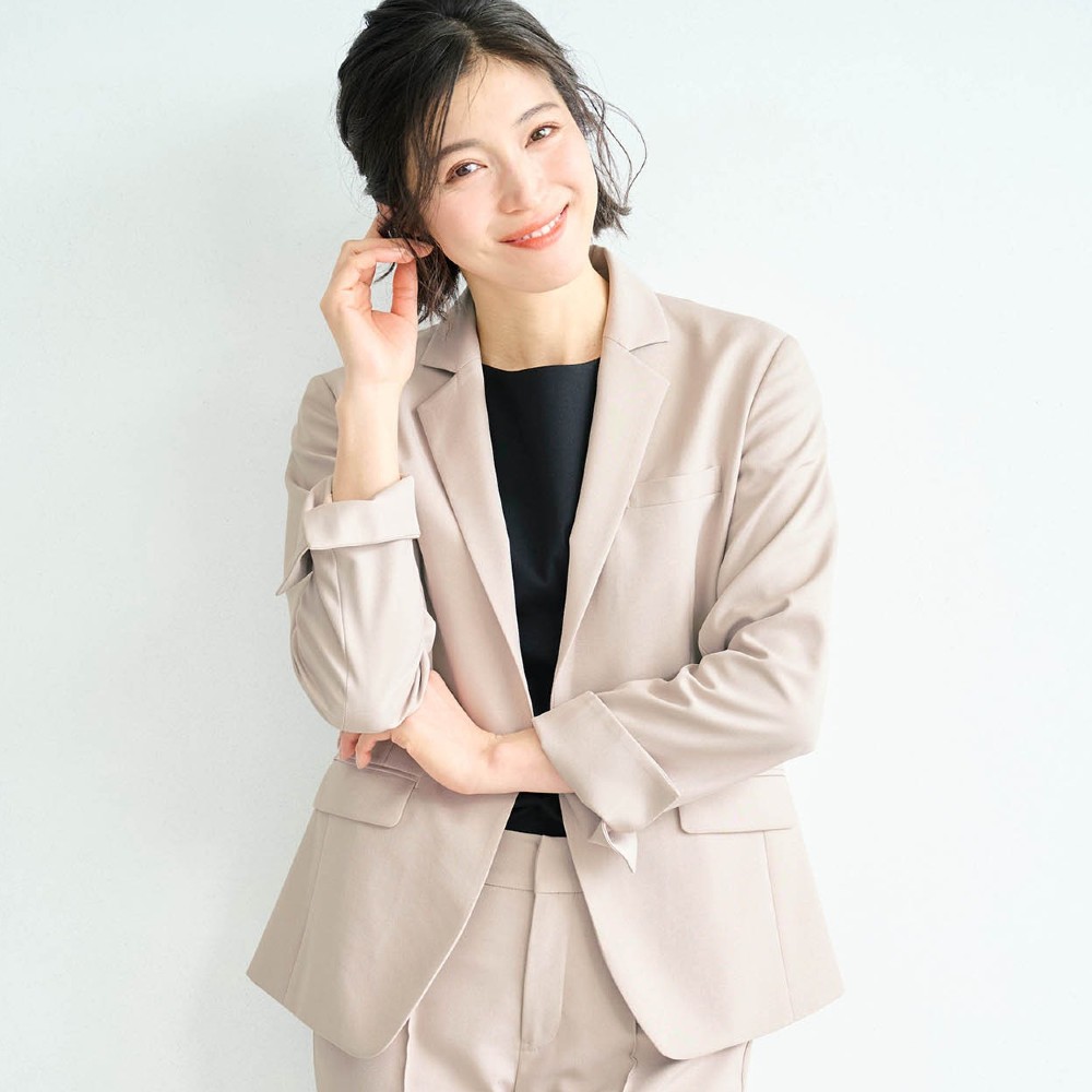 【エスエヌ バイ スタイルノート/SN by StyleNote】パターンにこだわった洗える通勤ジャケット