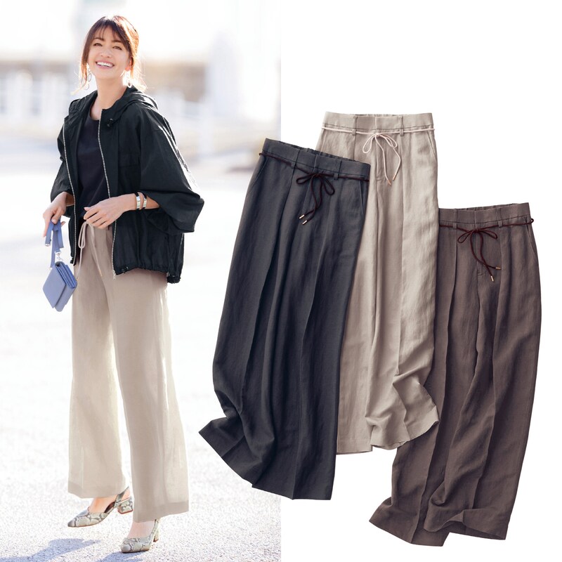 ｂｓｔａ 麻レーヨンワイドパンツ スタイルノート Stylenote 通販のベルメゾンネット