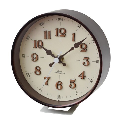 置き掛け兼用コンパクトなスイープ掛け時計（電波時計）＜約１２．７×１２．７ｃｍ＞