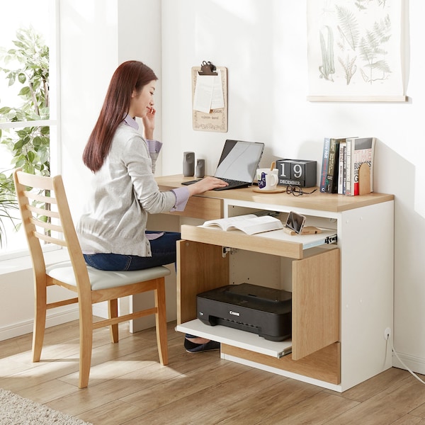 【ベルメゾン】【国産受注生産】収納たっぷりデスク