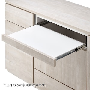 スライドデスク付き。/ヴィンテージホワイト