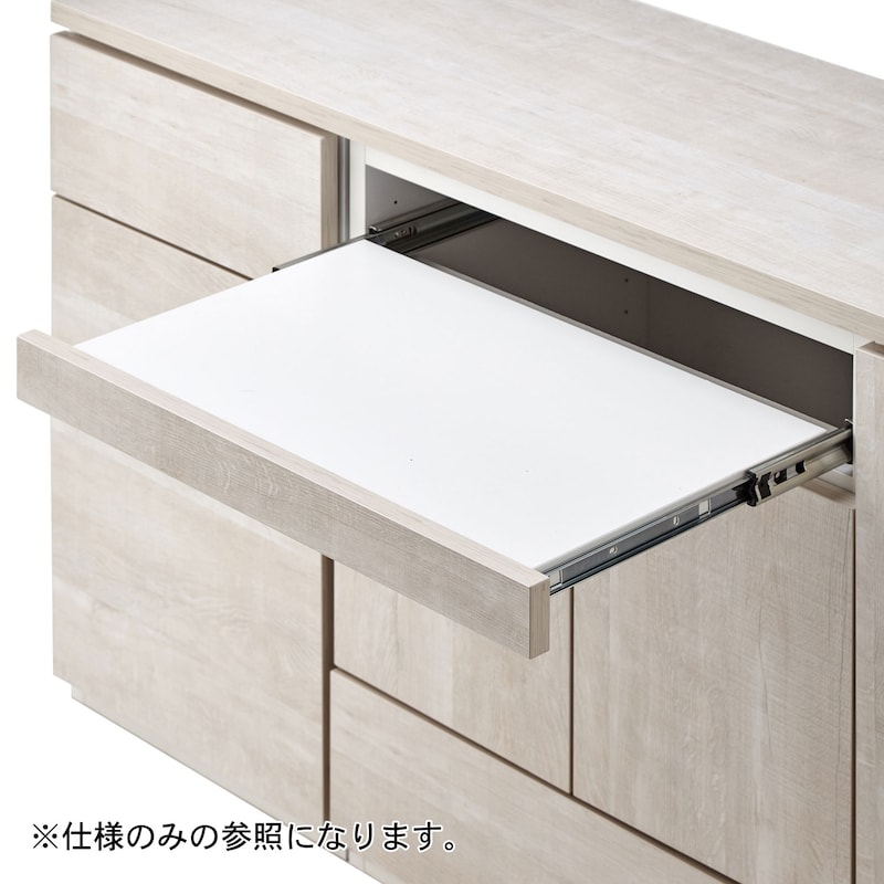 スライドデスク付き。/ヴィンテージホワイト