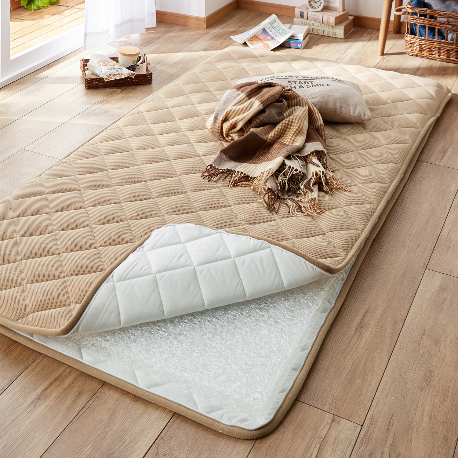 【ベルメゾン】通気性に優れた身体を支える敷布団 【ベルメゾン】通気性に優れた身体を支える敷布団