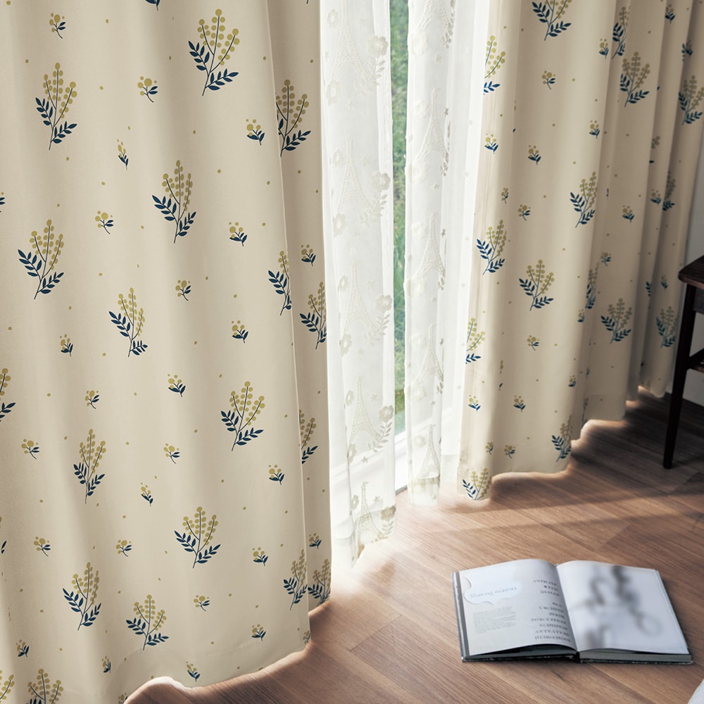 サイズが豊富な遮光・遮熱カーテン ＜2枚組／1枚＞「ミニラボ