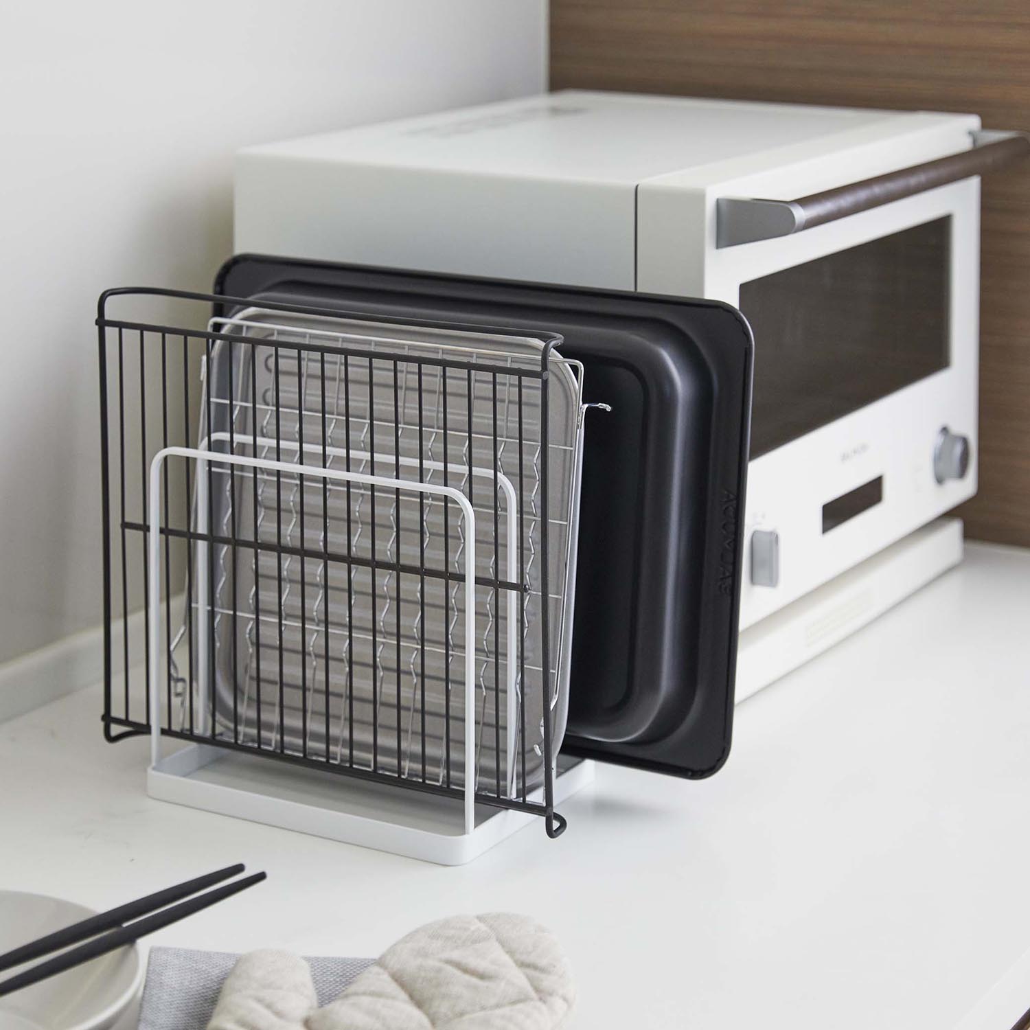 トレイ・プレートスタンド 【お盆やホットプレート天板などの収納に】 トレイ・プレートスタンド 【お盆やホットプレート天板などの収納に】