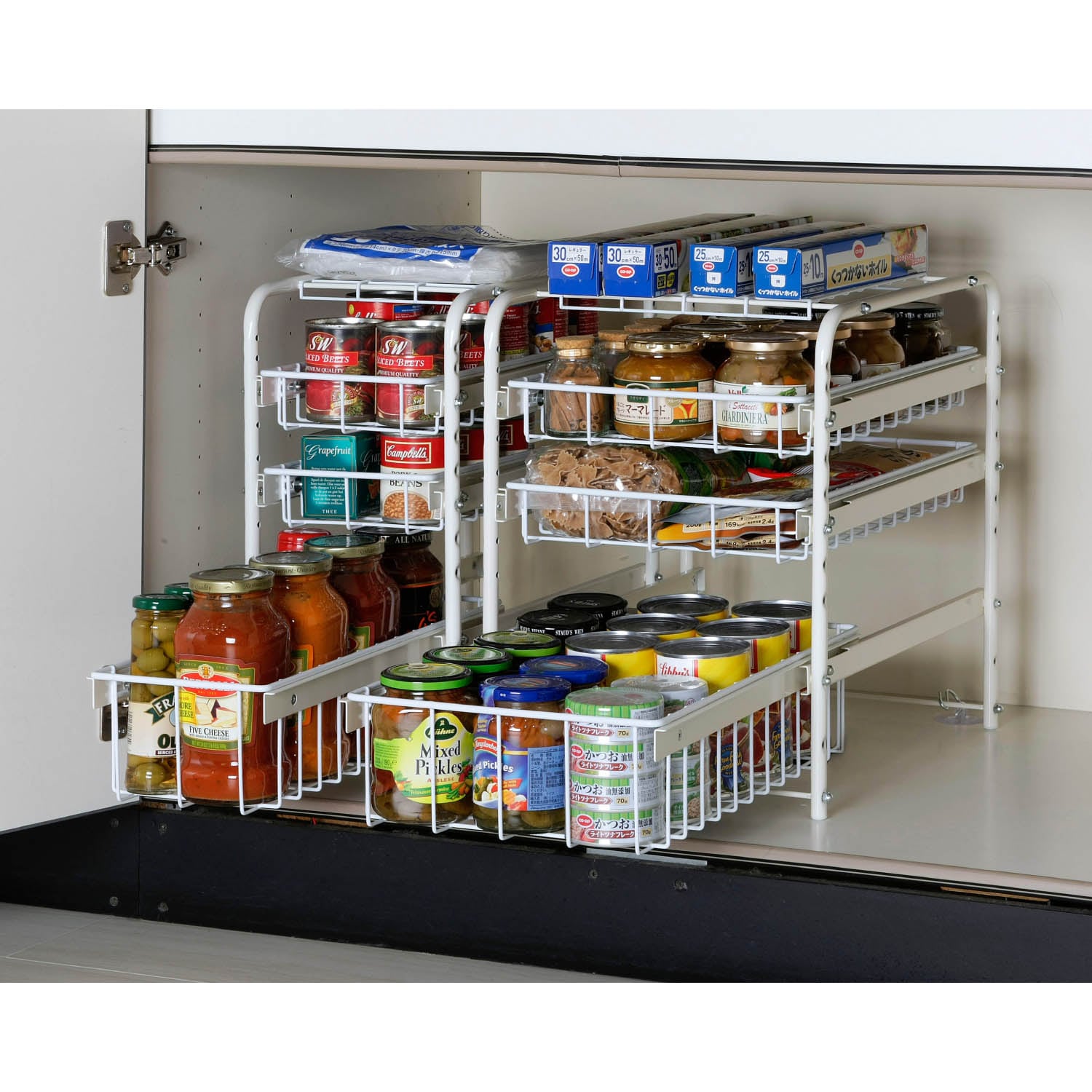 食器棚 キッチンボード 2段 シンク下スライドラックの人気商品・通販・価格比較 - 価格.com