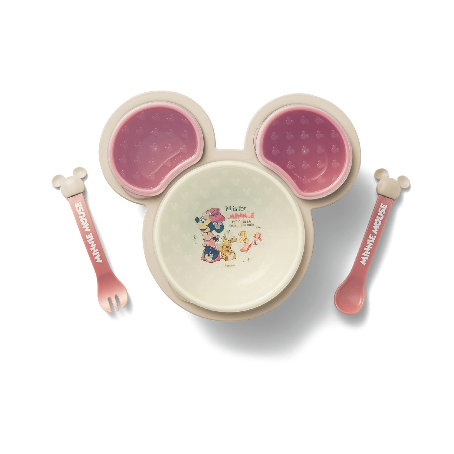 ディズニーミニーマウスのお皿（ピンク） - ベビー用食器
