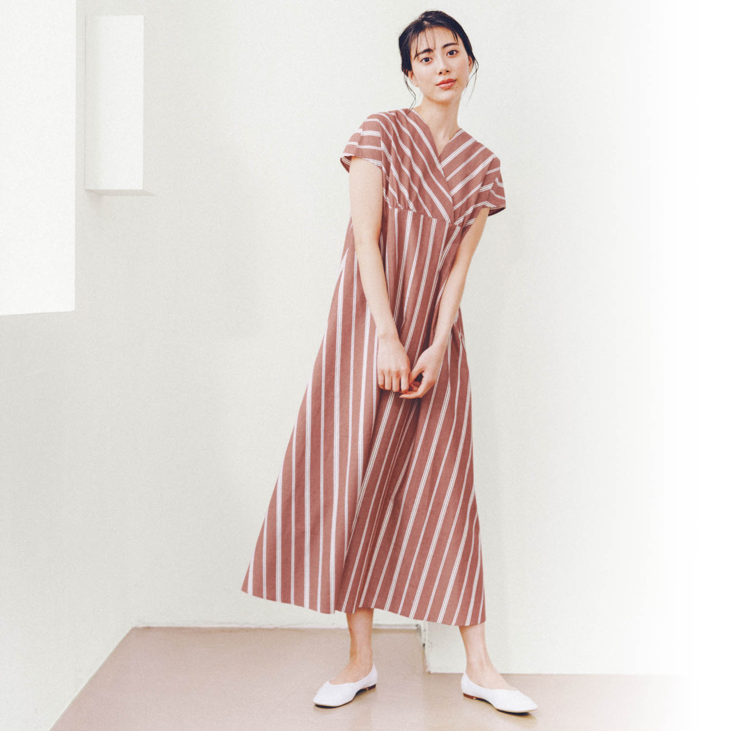 モニター人気 ストライプロングワンピース 通販のベルメゾンネット モニター人気 ストライプロングワンピース 通販のベルメゾンネット