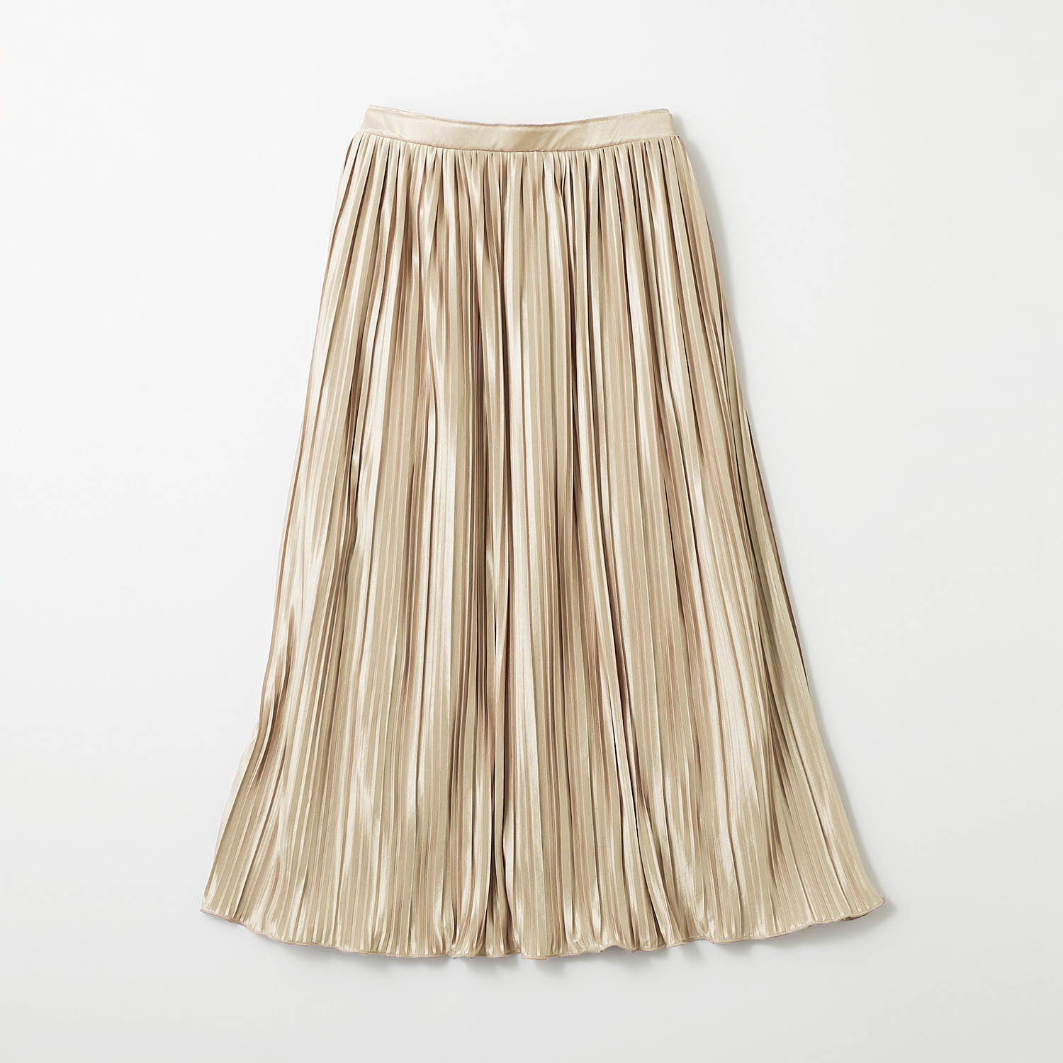 【パペル ラピス/Papel lapiz】ヴィンテージサテン風ロング丈プリーツスカート(ウエスト調節可) 【子供服】