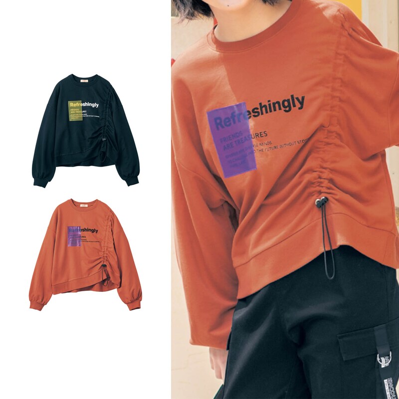 配色ワッペンアシメシャーリングプルオーバー 女の子 子供服 パペル ラピス Papel Lapiz 通販のベルメゾンネット