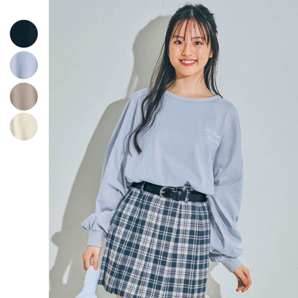【パペル ラピス/Papel lapiz】袖ボリューム綿素材長袖Tシャツ 【子供服】