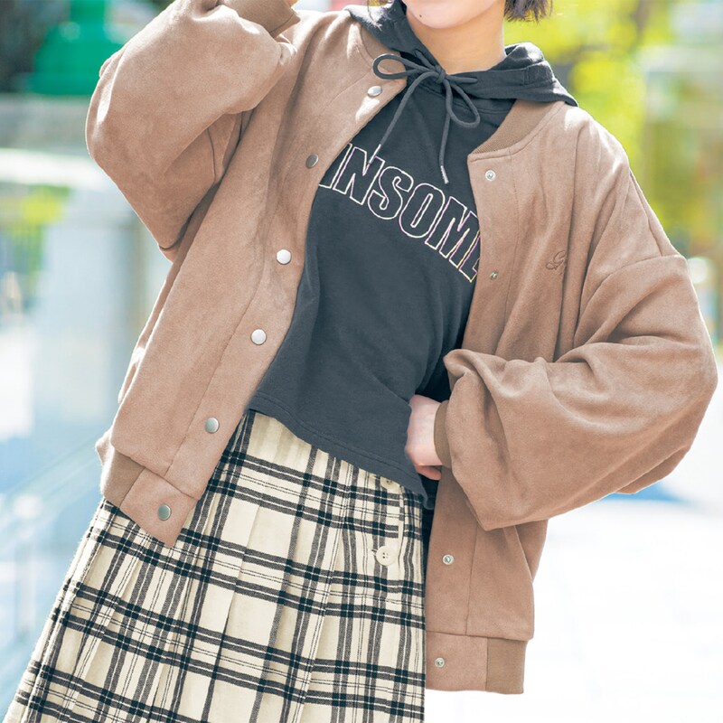 スエードポンチゆるスタジャン 女の子 子供服 パペル ラピス Papel Lapiz 通販のベルメゾンネット