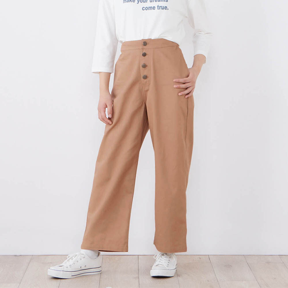 【パペル ラピス/Papel lapiz】バックレースアップワイドパンツ(ウエスト調節可) 【子供服】