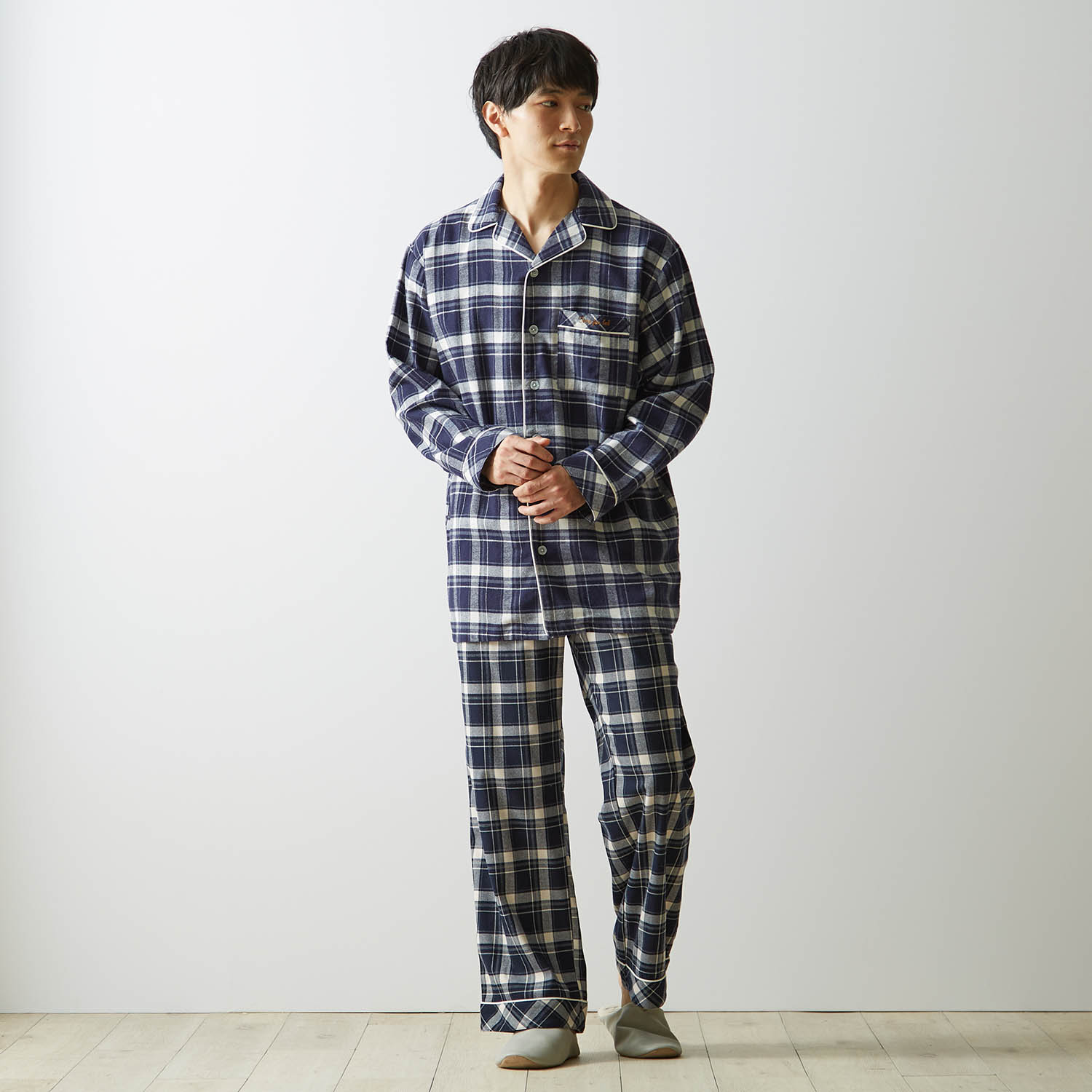 家族でリンクメンズ前開きビエラ起毛パジャマ 通販のベルメゾンネット 家族でリンクメンズ前開きビエラ起毛パジャマ 通販のベルメゾンネット