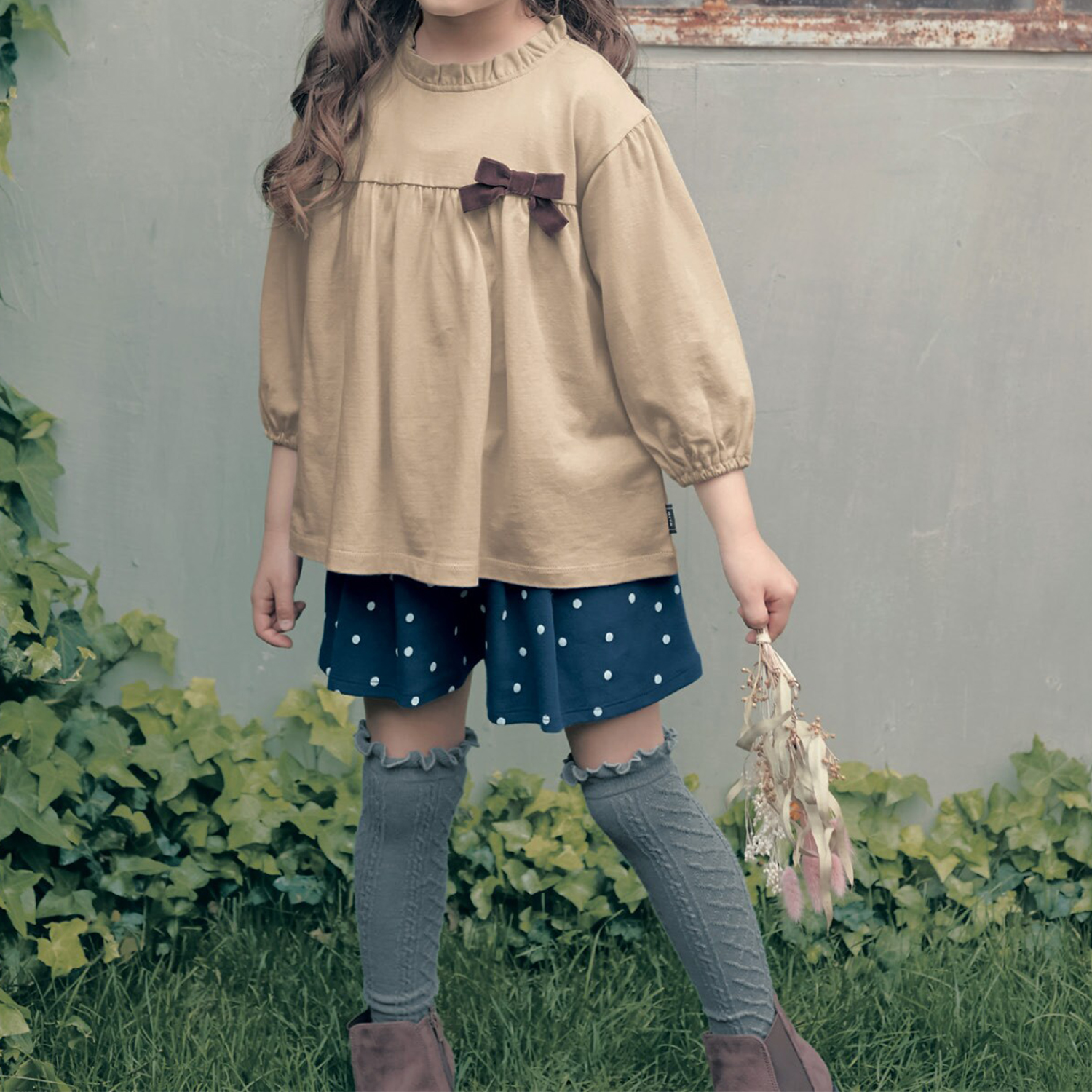 切替えフレア八分袖チュニックtシャツ 子供服 ジータ Gita 通販のベルメゾンネット 切替えフレア八分袖チュニックtシャツ 子供服 ジータ Gita 通販のベルメゾンネット