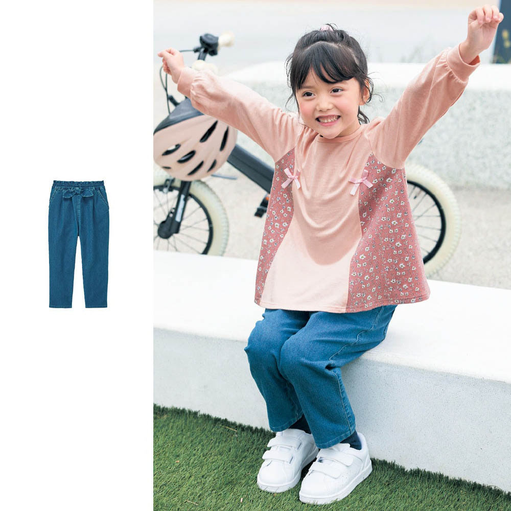【ジータ/GITA】リボン付きテーパードパンツ 【子供服】