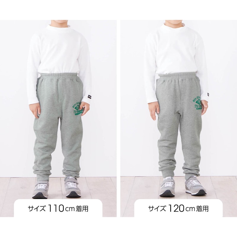 サイズ別着用比較／モデル身長110cm