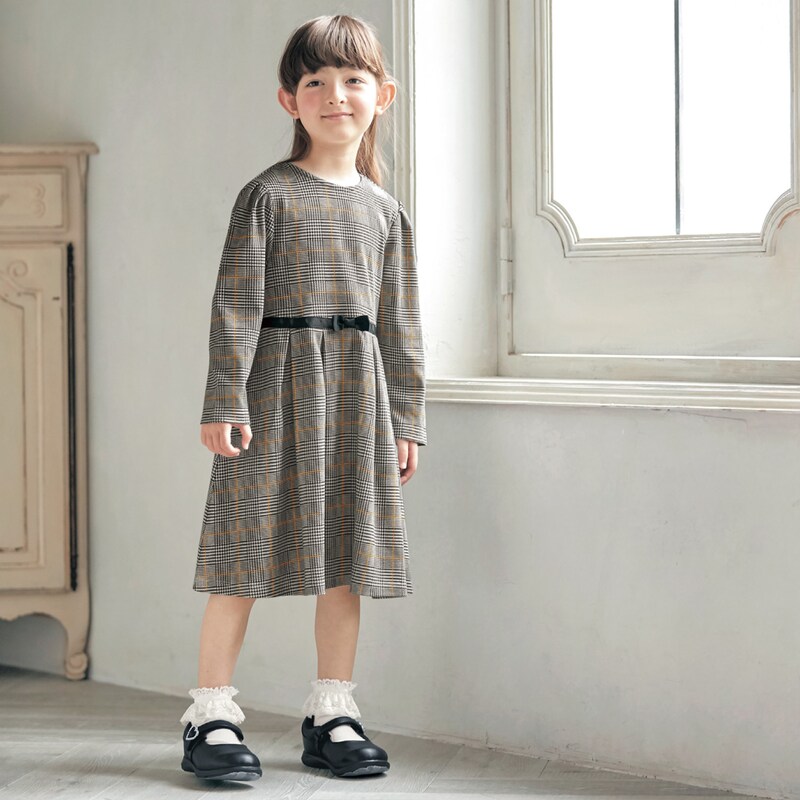 ウエストリボン長袖ポンチワンピース フォーマル 女の子 の通販 ベルメゾン ジータ Gita 通販のベルメゾンネット