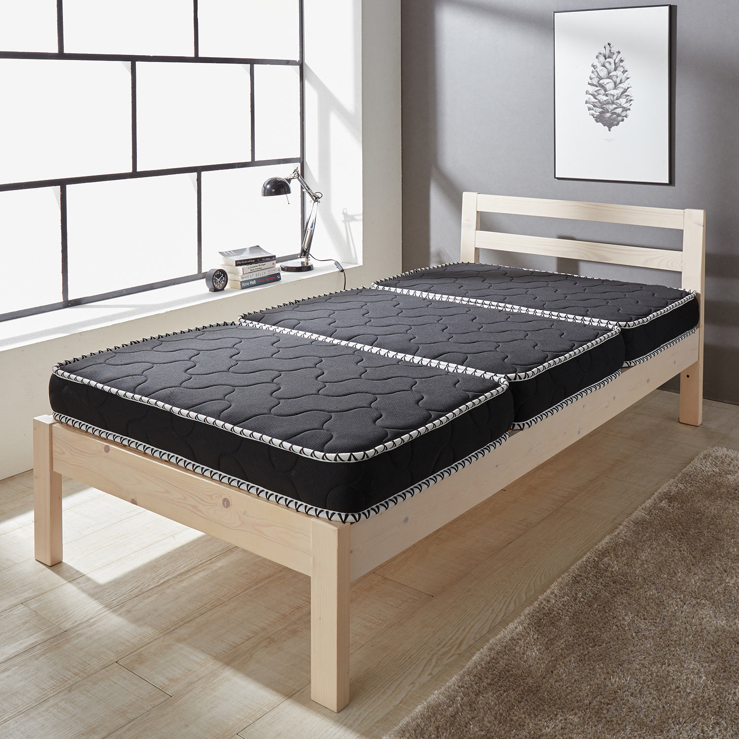 【ベルメゾン】繋ぎ目が気にならない!3分割ポケットコイルマットレス(ハイグレード・腰部硬めタイプ)