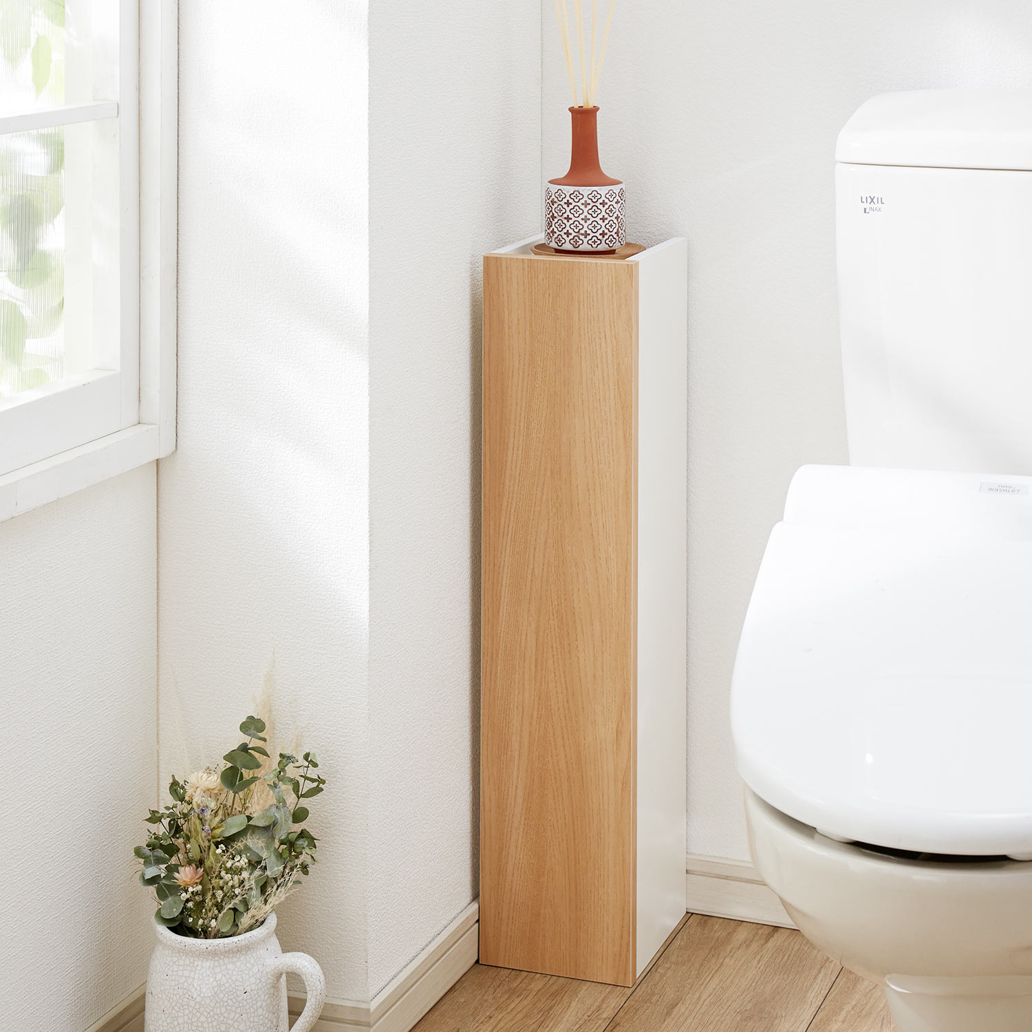 【ベルメゾン】木目調トイレ収納ラック[日本製]