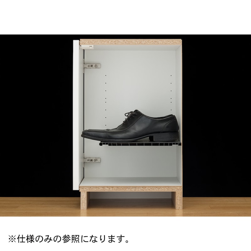 断面図/35cmの大きめサイズの靴が入ります。