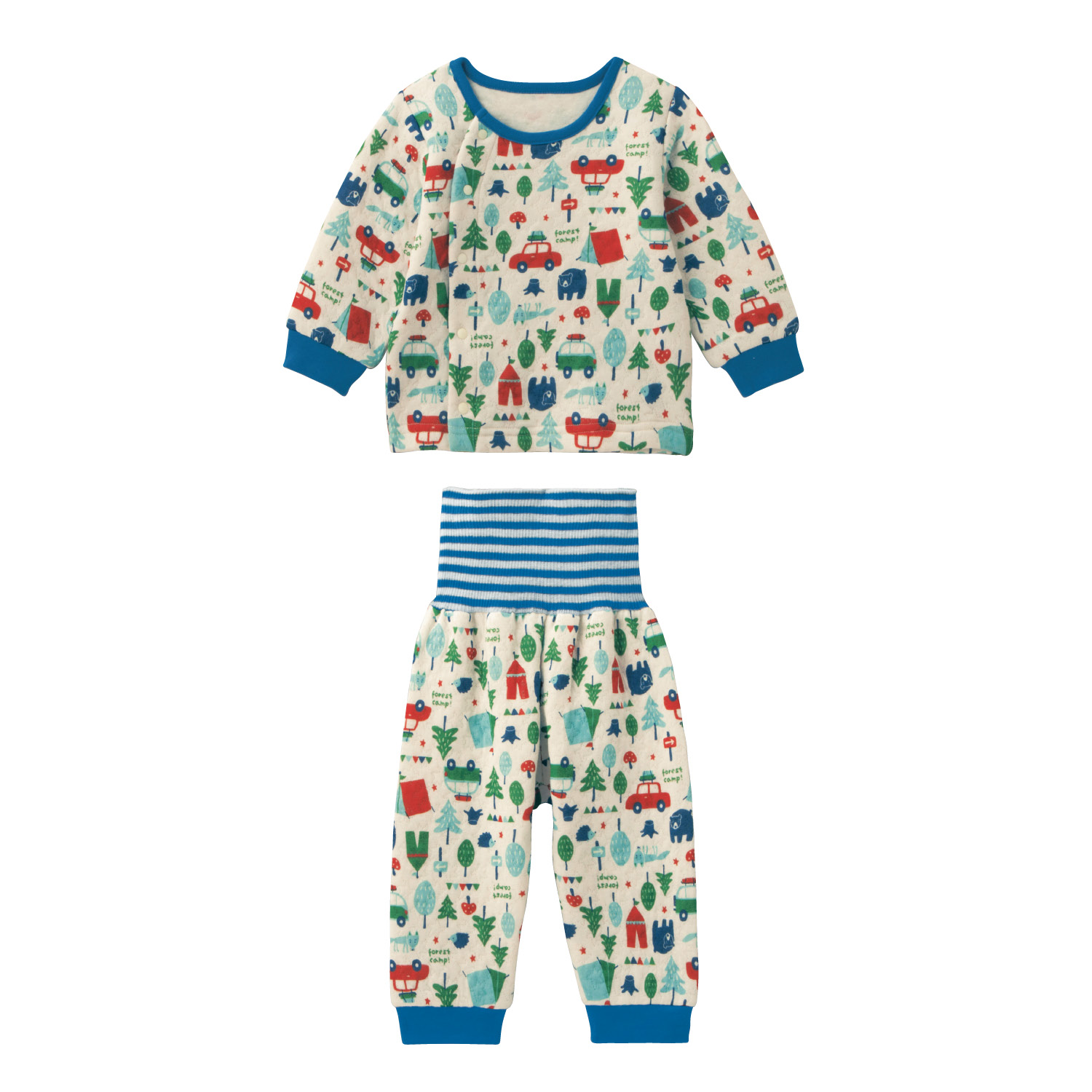 ベビー前開き腹巻付きボーイズニットキルトパジャマ ベビー服 通販のベルメゾンネット ベビー前開き腹巻付きボーイズニットキルトパジャマ ベビー服 通販のベルメゾンネット