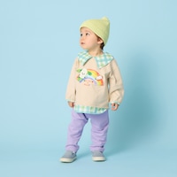 ラベンダー／モデル身長78.5cm・80サイズ着用・体重9.9kg