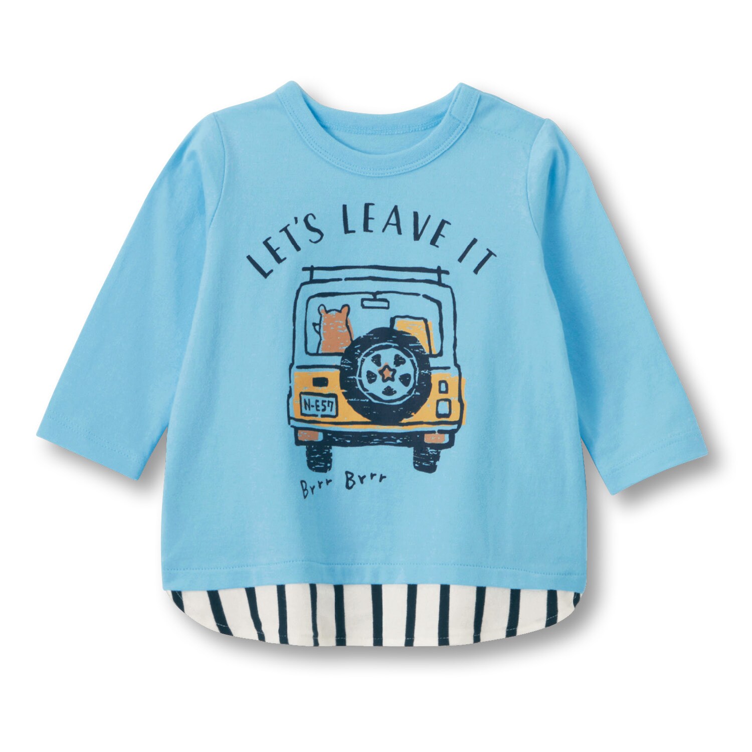 裾レイヤード風プリント長袖ｔシャツ 男の子 ベビー服 ミテテ Mitete 通販のベルメゾンネット