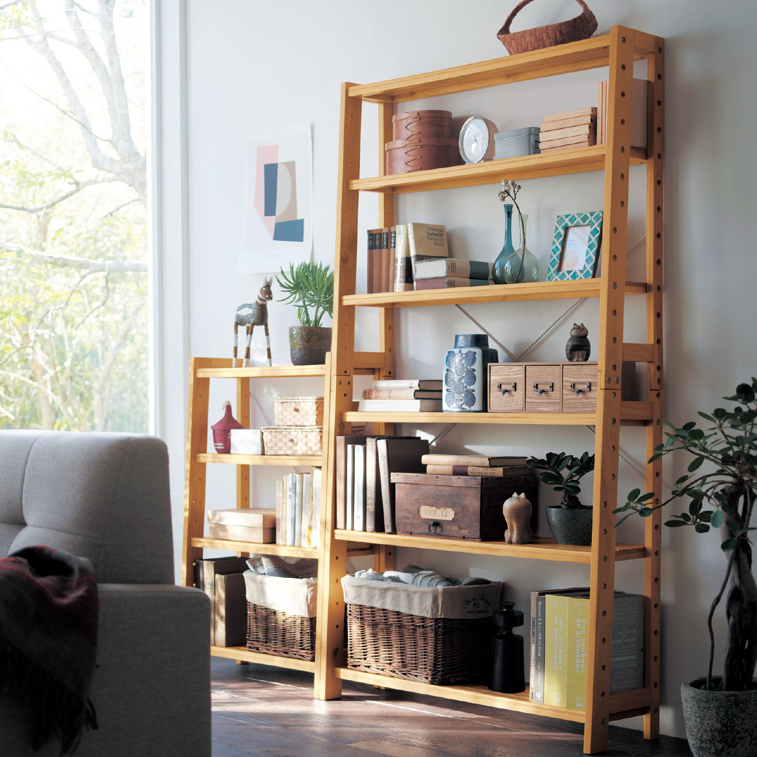 【ベルメゾン】圧迫感の少ない薄型オープンラック