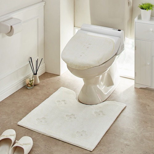 ラインストーン付き豪華なトイレマット・フタカバー（単品・セット）