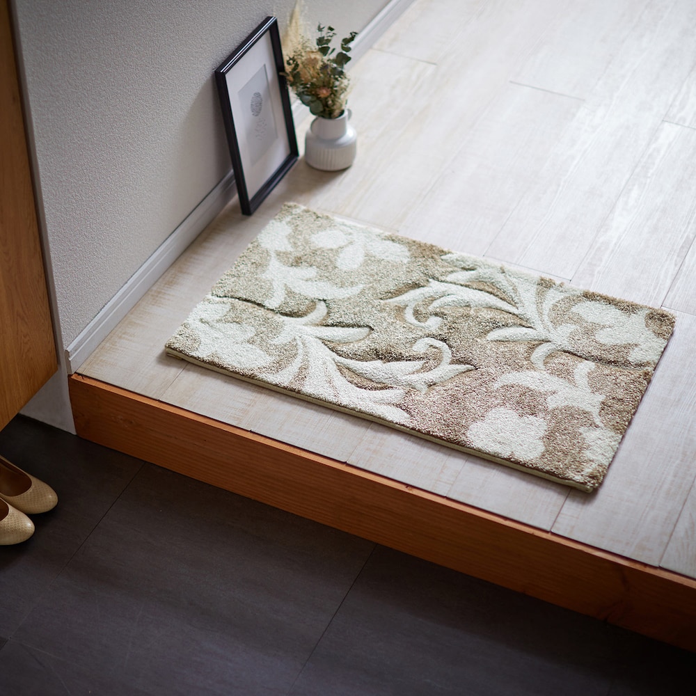 ベージュ／約５０×８０ｃｍ　※サイズにより柄の出方が異なります。