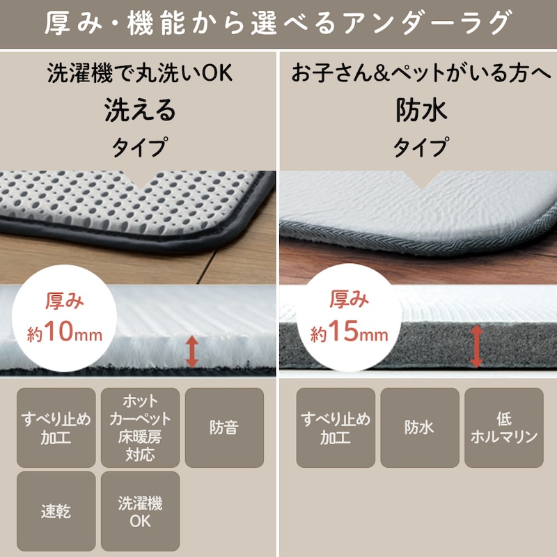 アンダーラグシリーズのラインナップ