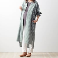 前開きにしてシャツ風にしても着用いただけます